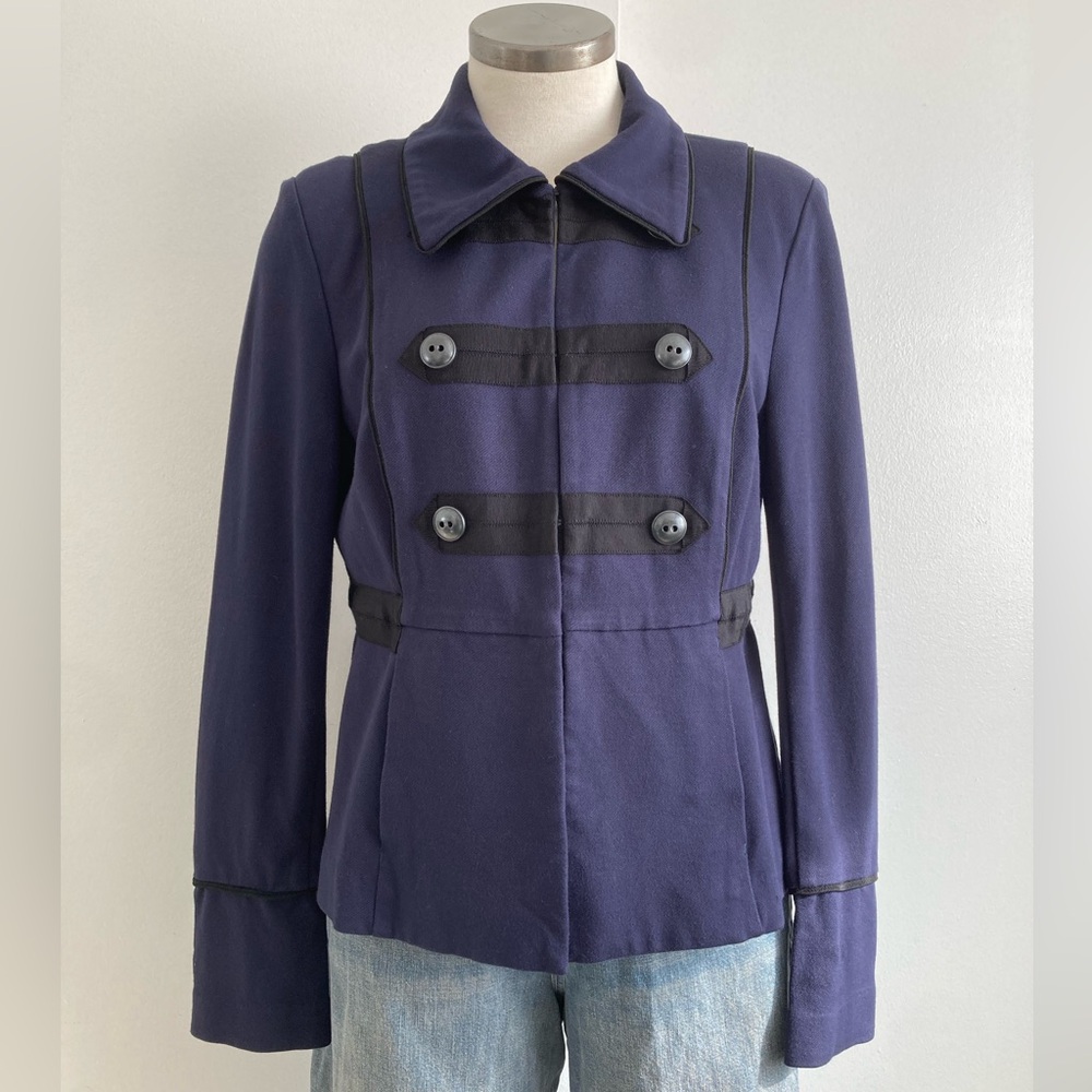 CAbi Women's Militar Navy Double-Breasted Pea Coat